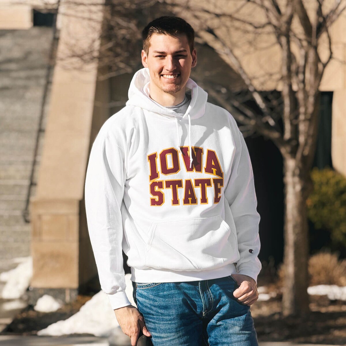 Champion® Iowa State White Hoodie